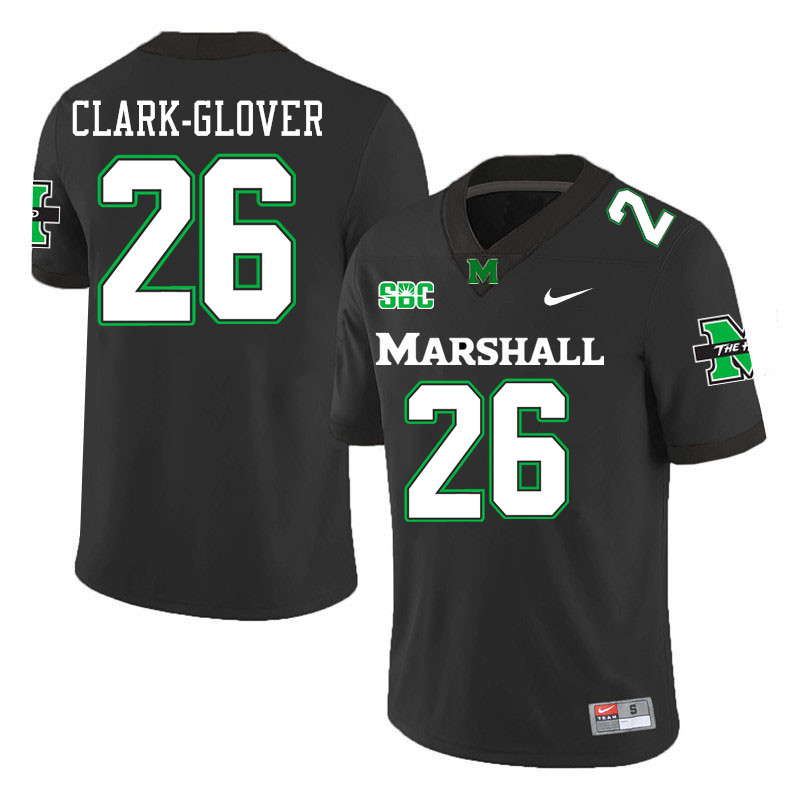 Men #26 Caleb Clark-Glover Marshall Thundering Herd SBC Conference College Football Jerseys Stitched